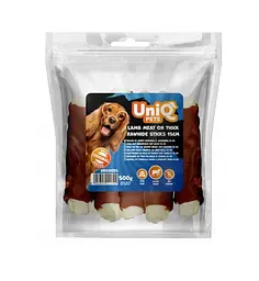 Ласощі для собак UniQ PETS М'ясо баранини на товстих сиром'ятних паличках 15 см, 500 г