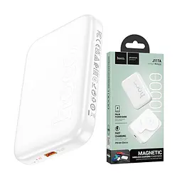 Зовнішній магнітний акумулятор Hoco J117A Esteem PD 10000mAh 20W білий - мініатюра 3