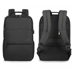 Рюкзак міський офісний Tigernu T-B3905 25л з USB для ноутбука 15.6" Black (17054) - мініатюра 2