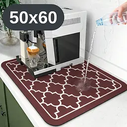 Антиковзаючий кухонний килимок 50×60 см — абсорбуючий для сушіння посуду та під кавоварку KT8001716