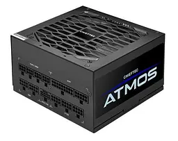 Блок живлення 850 Вт, Chieftec ATMOS, чорний, модульний, 80+ золотистий, Active PFC, 120 мм FDB, 4xMolex/9xSATA/1x16-pin
