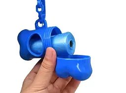 Диспенсер для пакетів Bone Shape Dog Poop Bag Dispenser синій 8 х 4.5 х 4 см - мініатюра 2