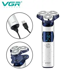Електробритва VGR V-328 - роторна, водонепроникна, LED-дисплей, бездротова - мініатюра 3