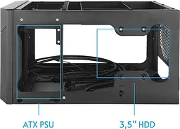 Корпус Chieftec PRO CUBE MINI CN-01B-OP miniITX, без БЖ, Black (CN-01B-OP) Без БП - мініатюра 13