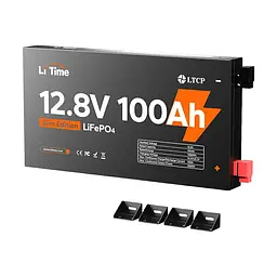 Акумуляторна батарея літій-залізо-фосфатна 12.8В 100А*год LiFePO4 LiTime Slim 12V100-100-SLIM-LTCP-4-SE100 ультратонка (44-00531) - мініатюра 2