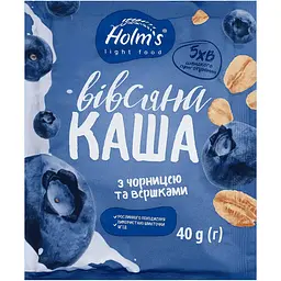 Каша вівсяна Holm's light food з чорницею та вершками 40 г