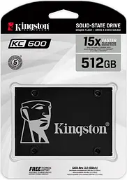SSD накопичувач Kingston KC600 512GB (SKC600/512G) [81578] - мініатюра 3