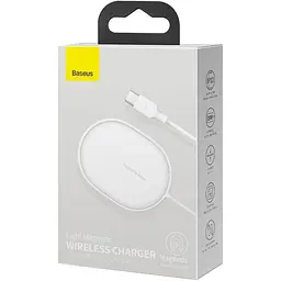 Бездротовий зарядний пристрій Baseus Light Magnetic 15W WXQJ-02 White - мініатюра 3