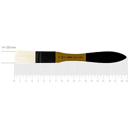 Пензель щетина флейц AMBER 2306 №20 коротка ручка Rosa