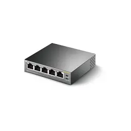 Комутатор TP-LINK TL-SF1005P, 5x10/100Mb/s, 4xPoE 56W, пластиковий корпус, некерований - мініатюра 3