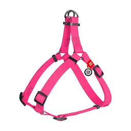 Шлея для собак WAUDOG Waterproof з QR-паспортом XS Ш 15 мм Д 30-39 см рожева (27637)