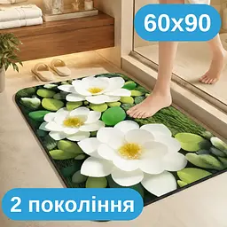 Килимок у ванну 60×90 см — вологопоглинаюче покриття з матеріалу другого покоління, абсорбуючий антиковзкий KT9000317 - мініатюра 3