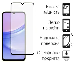 Скло захисне Dengos Samsung Galaxy A25 (black) (TGFG-336) - мініатюра 1