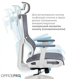 Офісне крісло OfficePro Elegant OC660-W-DG-DG (OC660-W-DG-DG) - мініатюра 12