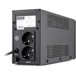 Пристрій безперебійного живлення Vinga LCD 600VA metal case (VPC-600M) - мініатюра 3