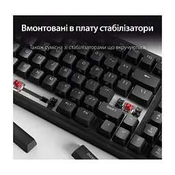 Клавіатура HyperX Origins 2 65 HX Red USB UA Black (B4QS3AA) - мініатюра 2