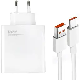 Зарядний пристрій DK +кабель Mi Turbo Charge / Hyper Charge 120W USB Power Adapter для Xiaomi (016408) white - мініатюра 3