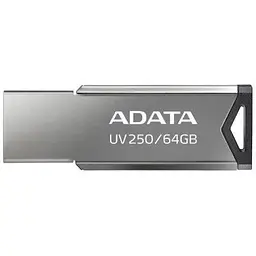 USB флеш накопичувач ADATA 64GB AUV 250 Black USB 2.0 (AUV250-64G-RBK) - мініатюра 3