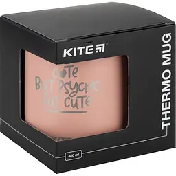 Термокружка Kite Cute but phycho 400 мл пудрова (K22-379-03-1) - мініатюра 5