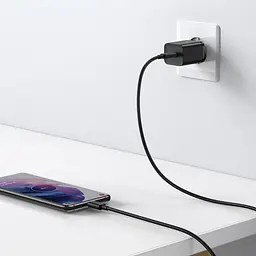 Зарядний пристрій Baseus 1xUSB 25W (USB-C) + Cable Type-C black (TZCCSUP-L01) - мініатюра 10