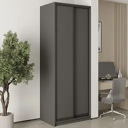 Шафа-купе дводверна MebelStar Уні BG 2ДСП 90x60x240 см Антрацит (MBS-10443)