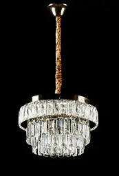 Золота кришталева світлодіодна люстра Splendid Ray L1195/400/4+LED (SGD), 40 см на 4 лампи E14 з LED-підсвічуванням - мініатюра 2