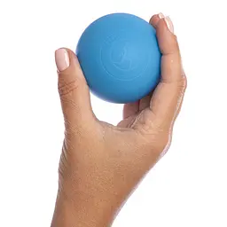 Масажний м'ячик EasyFit каучук 6.5 см синій - мініатюра 2
