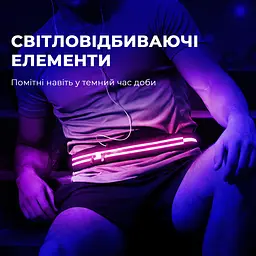 Спортивна сумка для бігу на пояс YUNMAI Sports Waist bag Black YMWP-N301 - мініатюра 6