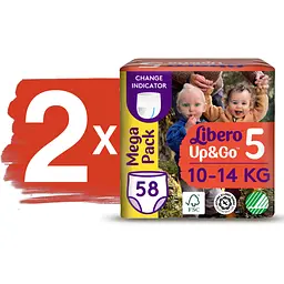 Підгузки-трусики Libero Up&Go 5 (10-14 кг) 116 шт. - мініатюра 2
