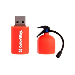 USB флеш накопичувач ColorWay Fire 64 GB USB 3.0 Red (CW-USBFE64) - мініатюра 2
