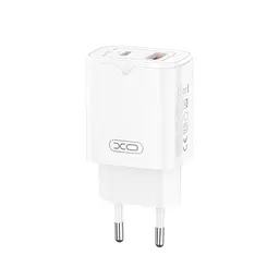 Мережевий зарядний пристрій XO L130 (EU) PD30W/QC18W (1USB-C+1USB-A) Fast charging Charger Білий - мініатюра 5