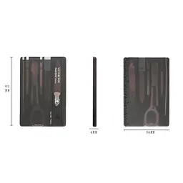 Ніж Victorinox Swisscard 82х54х4мм,10функ,чорн.прозор - мініатюра 3