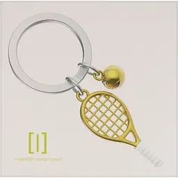Брелок Metalmorphose Tennis Racket with silicone handle + tennis bal (8000020943851) - мініатюра 3