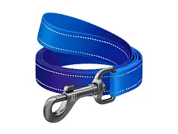 Повідець для собак WAUDOG Nylon Mono світловідбивний M 20 мм, 300 см, синій (464412)