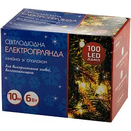 Електрогірлянда BPNY LED тепло-біла 100LED 10 м 6W (102943)