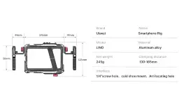 Тримач для телефона Ulanzi Vijim Metal cage for Smartphone UV-2792 Lino Black - мініатюра 10