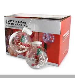 Гірлянда Xmas Мікс 4 види 200L W-1 Copper curtain ball lamp W білий 3M*1.5M (47655-8076_248) - мініатюра 1