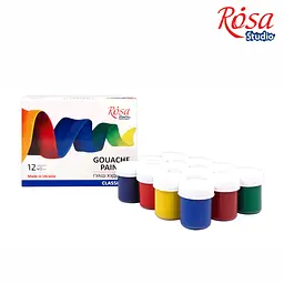 Набір гуашевих фарб Classic 12х40 мл ROSA Studio (4823098526544) - мініатюра 3