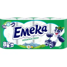 Туалетний папір Emeka Mountain Fresh 3 шари 8 рулонів (3800024026522)
