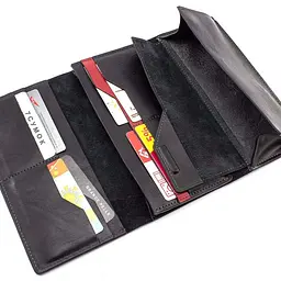 Жіночий шкіряний гаманець GRANDE PELLE 19.5х10х3 см acs0029348 - мініатюра 3