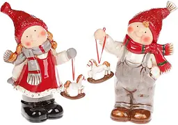 Декоративна статуетка "Дітки з конячками" Bona 16х9,5х24 см dec0008370 - мініатюра 1