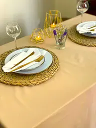 Скатертина Ecotton DUCK 170х150 см водовідштовхувальна бежева Beige 04/23129 (23129) - мініатюра 2