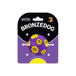 Іграшка для собак BronzeDog Jumble Airball 7 см фіолетово-жовтий - мініатюра 3