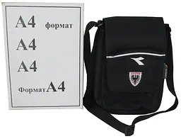 Чоловіча сумка на плече Diadora Tracolla Longstr FC Чорна - мініатюра 10
