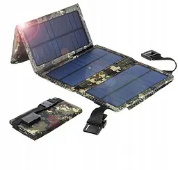Сонячна панель Solar panel CO1534GJ 20w 5V 1.5A + USB Камуфляж - мініатюра 7