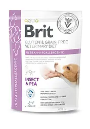 Сухий корм Brit VetDiet Dog Ultra-hypoallergenic для собак із проблемами травлення, з комахами, 400 г