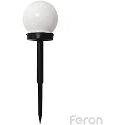 Ґрунтовий світлодіодний світильник Feron PL126 3000K на сонячній батареї чорний (81071) - мініатюра 2