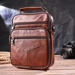 Чоловіча шкіряна сумка Vintage 20х24,5х6 см sum0022398 - мініатюра 7