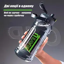 Спортивна пляшка для води BraveU 2000 мл, фітнес пляшка в зал для фітнесу, велика фляга - мініатюра 4