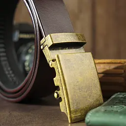Ремінь шкіряний Vintage чоловічий 115х3,4 см acs0014821 - мініатюра 5